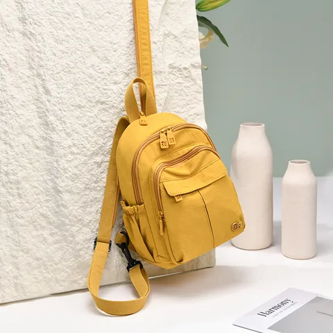 Women Multi-Functional Casual Backpack Water-Resistant Nylon Travel Daypack Lightweight School Commuter Chest Bag