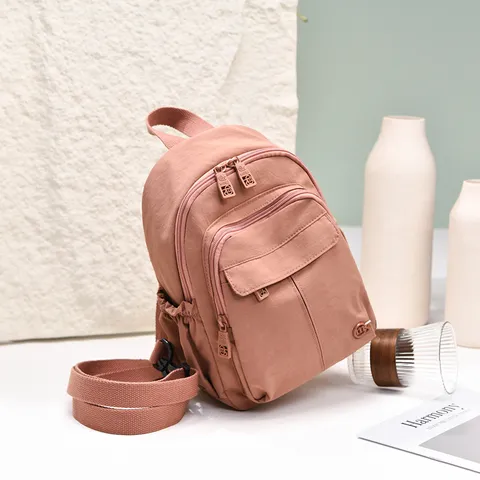 Women Multi-Functional Casual Backpack Water-Resistant Nylon Travel Daypack Lightweight School Commuter Chest Bag