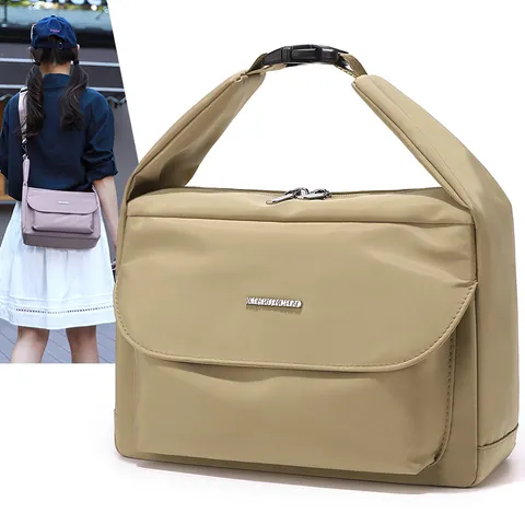 Minimalist Nylon Crossbody Bag For Women Large Capacity Lightweight Shoulder Bag Casual Commute Messenger Handbag