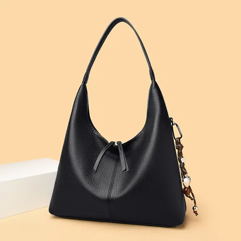 Women Casual PU Leather Tote Bag Fashion Solid Color Hobo Shoulder Bag Commuter Underarm Bag Daily Handbag