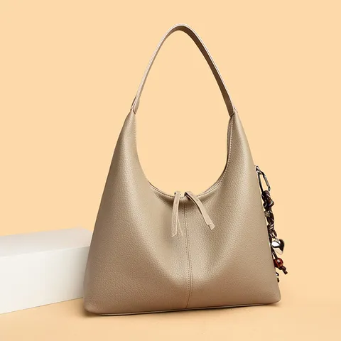 Women Casual PU Leather Tote Bag Fashion Solid Color Hobo Shoulder Bag Commuter Underarm Bag Daily Handbag