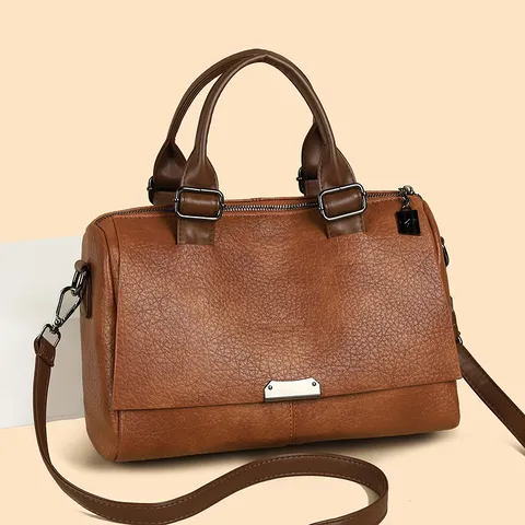 Women's Fashion Tote Bag Large Capacity Commuter Handbag PU Leather Casual Top Handle Shoulder Crossbody Bag