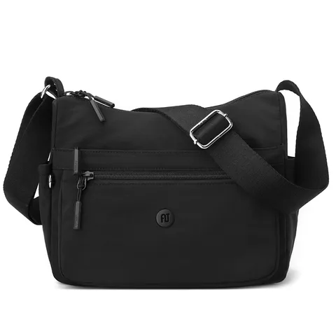 Women's Casual Nylon Crossbody Bag Lightweight Multi-Pocket Shoulder Bag Travel Commuter Dumpling Bag Fashion Handbag