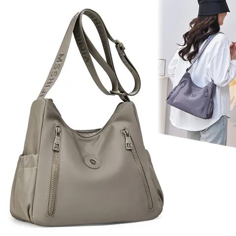 Borsa a Tracolla Impermeabile in Nylon da Donna Casual Lavoro Crossbody Bag Tasche Multiple Hobo Borsa da Viaggio