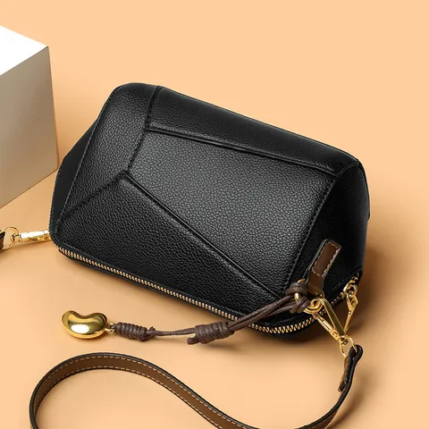 Sac Bandoulière Géométrique en Cuir PU Minimaliste pour Femme Élégant Sac Porté Épaule pour Navire Sac à Main Quotidien