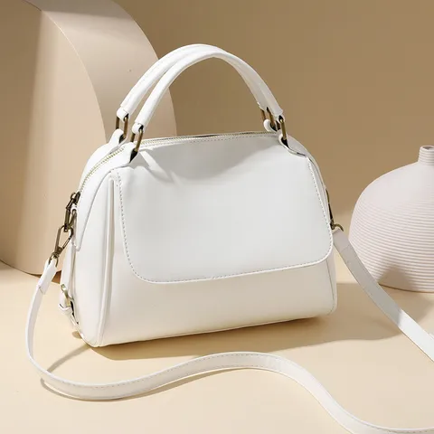 Sac à Bandoulière Grande Capacité en Cuir PU Rétro Décontracté pour Femmes