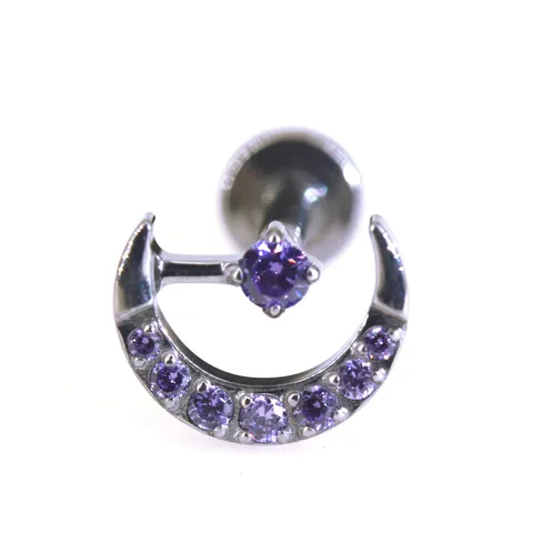 Titan Mond Lippenstecker Innengewinde Labret Strass Körperpiercing Schmuck Für Unisex Helix Ohrring Mond Stecker