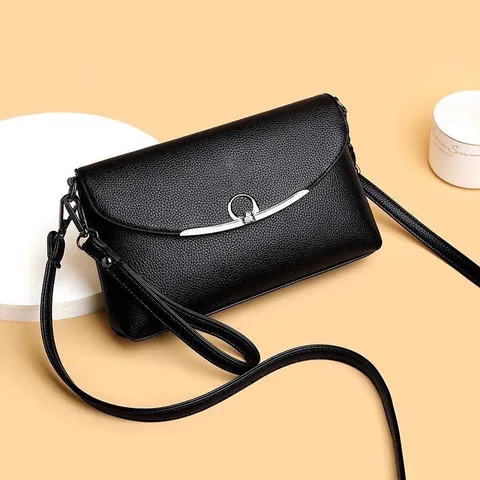 Sac Bandoulière en Cuir PU pour Femmes Mode Motif Litchi Sac à Épaule Quotidien Décontracté Petit Sac Carré Avec Serrure Métallique