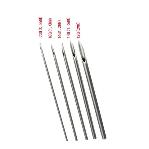 Professional Disposable Piercing Needles Stainless Steel Body Piercing Tools For Ear Nose Navel Lip Sterile Cannula Piercing Supplies Jewelry