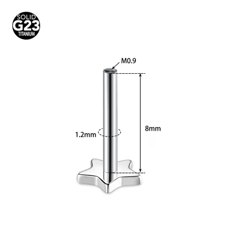 F136 Titanium Labret Stud Internal Thread Body Piercing Jewelry Flat Back Minimalist Body Piercing Accessories
