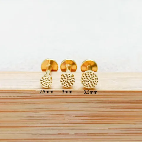 F136 Titaniumlegering Zirkonia Kroon Bloem Lipring Oor Kraakbeen Stecker Piercing Lichaamssieraden Goud Zilver Verguld