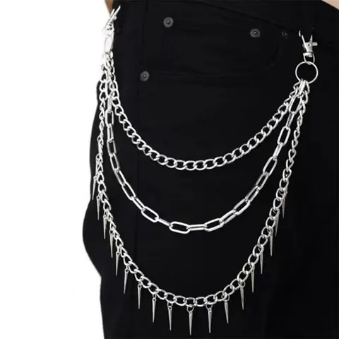 Punk Multi-layer Metal Pants Chain Rivet Hip Hop Waist Chain Body Jewelry For Women And Men Cool Streetwear Fashion
