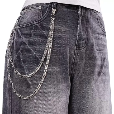 Catena da Pantalone in Metallo Multistrato Punk Hip Hop Unisex Catena da Vita con Spine Accessori per Gioielli di Moda Rock Streetwear