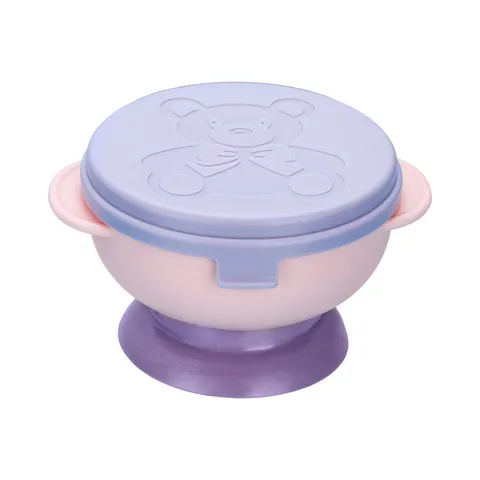 Baby Suction Bowl Kids Tableware Set Stainless Steel PP Anti Drop Bowl Spoon Fork Cute Bear Design Children Feeding