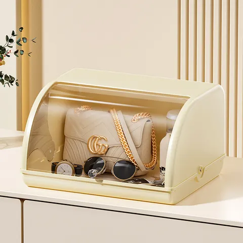 Scatola di Immagazzinaggio Nordica Antipolvere Coperchio Trasparente Cosmetici Borsa Chiavi Cancelleria Organizer Per Ingresso Casa
