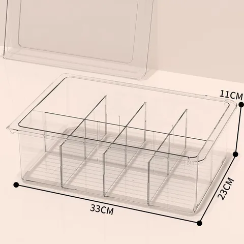 Modern Minimalist Stackable Clear Plastic PET Underwear Storage Box With Lid Drawer Organizer For Socks And Closet Tidying