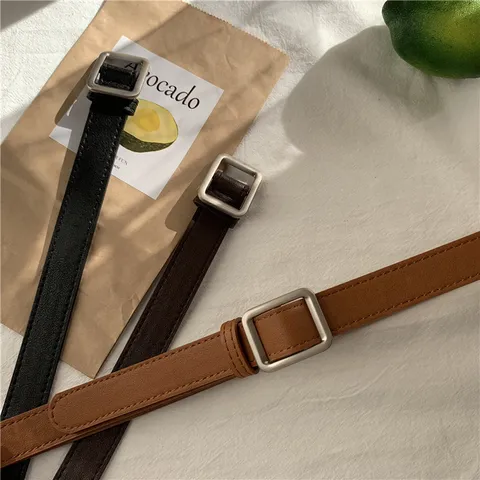 Unisex Retro PU Leather Belt With Alloy Pin Buckle Adjustable Casual Waist Belt For Jeans Daily Wear Accessories