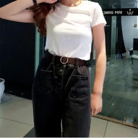 Minimalist Canvas Belt Women Men Casual Waist Belt Metal Round Buckle Adjustable Student Pants Belt Fashion Accessories