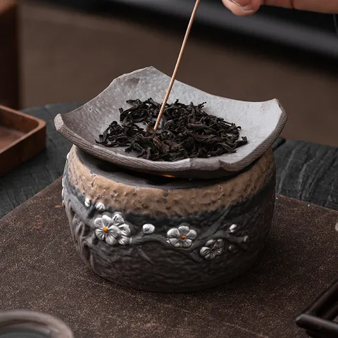 Hanmei Grobkeramik Rund um Den Ofen Tee Röstset Haushalt Indoor Outdoor Retro Keramik Kochofen Teeset