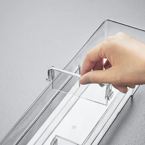 Transparent Plastic Drawer Organizer Cutlery Storage Box Free Combination Divider Tray For Kitchen Cabinet
