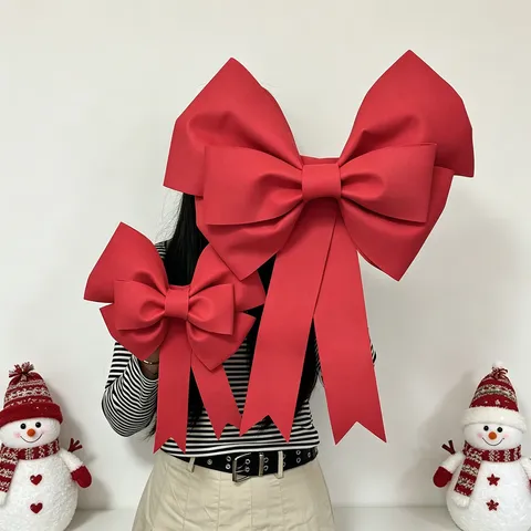 Giant Red EVA Christmas Bow Large Handmade Decoration For Wedding Party Holiday Venue Decor Festive Hanging Ornament