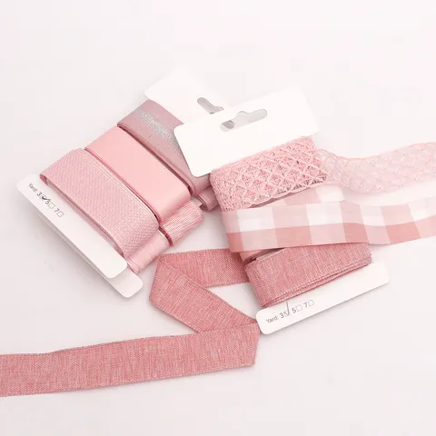 Eleganter Polyester Band Set Für DIY Handwerk Blumenstrauß Kuchen Geschenkbox Verpackung Verpackungsbänder Für Hochzeit Party Dekoration