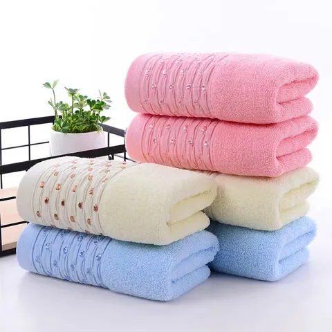 Pure Cotton Face Towel Thickened Soft Absorbent Jacquard Towel For Bathroom Home Hotel Daily Use Plain Color Washcloth