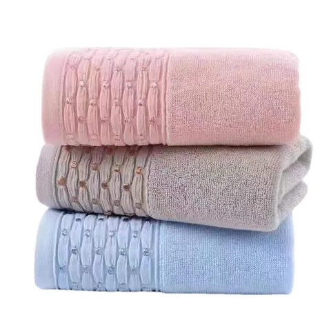 Pure Cotton Face Towel Thickened Soft Absorbent Jacquard Towel For Bathroom Home Hotel Daily Use Plain Color Washcloth