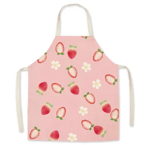 Niños Adultos Lindo Patrón de Frutas Sin Mangas Poliéster Cocina Hornear Delantal Delantal Familiar A juego