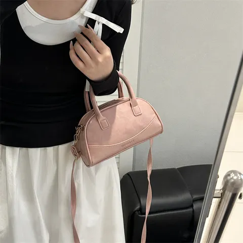 Women Boston Bag PU Leather Top Handle Crossbody Bag Casual Fashion Handbag Daily Commuting Shoulder Purse
