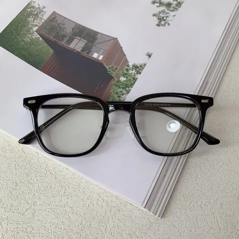 Fashion TR90 Metal Optical Glasses Frame Square Clear Lens Eyeglasses For Women Men Daily Eyewear Frame