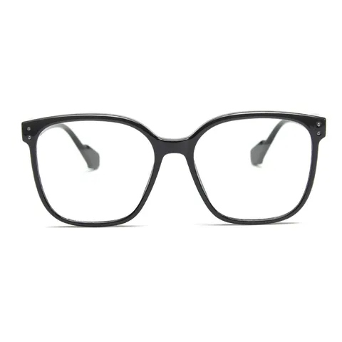 Women Large Square Optical Glasses Frame TR90 Anti Blue Light Clear Lens Fashion Commuting Big Face Slimming Eyeglass