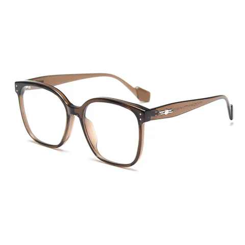 Women Large Square Optical Glasses Frame TR90 Anti Blue Light Clear Lens Fashion Commuting Big Face Slimming Eyeglass