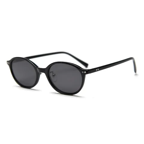 Korean Retro Small Oval Polarized Sunglasses TR90 Frame UV400 Eyewear For Men And Women Fashion Street Style Shades
