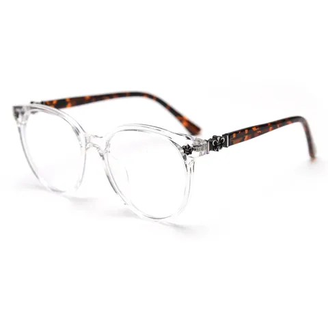 Vintage Large Round Myopia Glasses Frame Unisex TR90 Metal Optical Eyewear Retro Fashion Clear Lens Big Frame Face Slimming