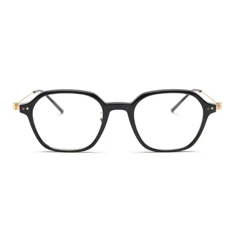 Fashion Polygon TR90 Metal Optical Glasses Frame Women Men Clear Flat Light Eyewear Daily Retro Glasses
