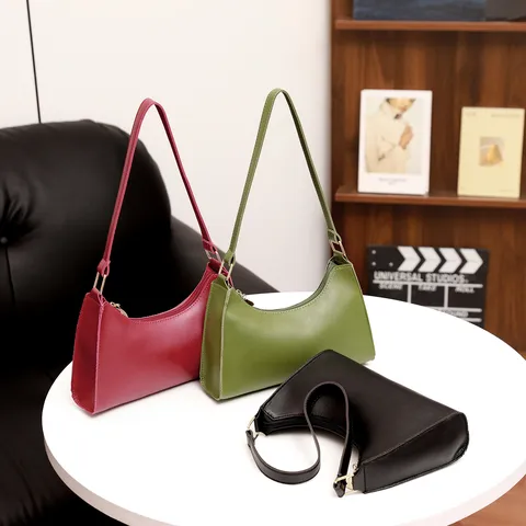Koreanischer Stil Bonbonfarben Achseltasche PU Leder Schultertasche Mode Kleine Hobo Tasche Für Damen Sommer Herbst