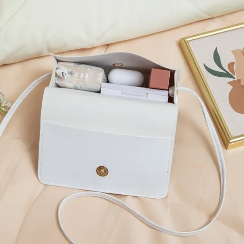 Cute Cartoon Bunny Ear Mini Crossbody Bag PU Leather Embroidery Small Shoulder Coin Purse For Children Girls Daily Casual Wear