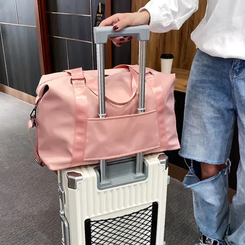 Borsa da Viaggio di Grande Capacità Impermeabile in Oxford Borsetta d'Affari Bagaglio con Fascia per Valigia