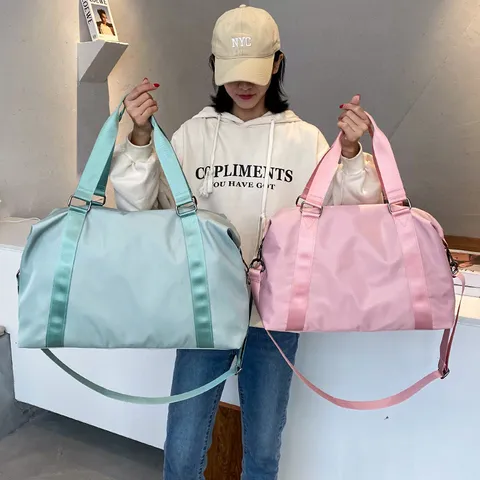 Borsa da Viaggio di Grande Capacità Impermeabile in Oxford Borsetta d'Affari Bagaglio con Fascia per Valigia