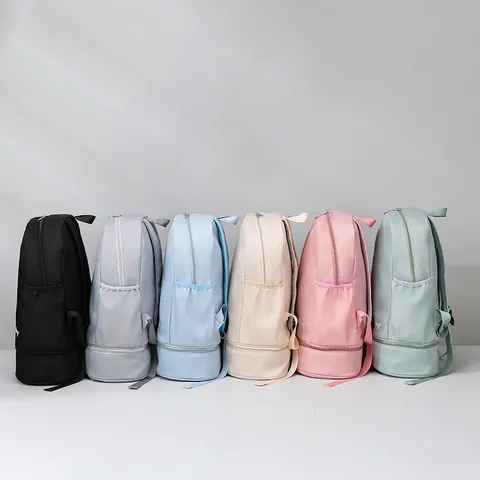 Zaino Sportivo in Tessuto Oxford Impermeabile Grande Capacità Con Separazione Umido-Asciutto e Vano Scarpe Borsa da Viaggio Casual