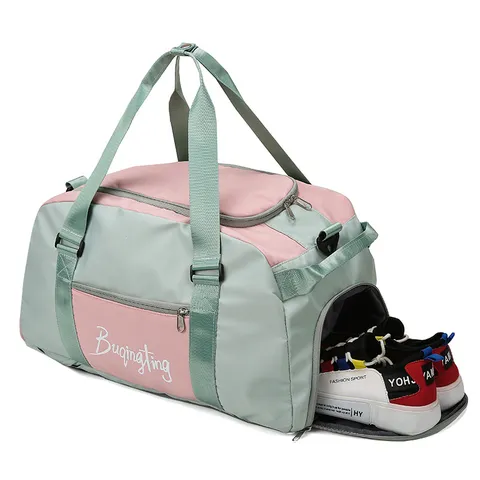 Zaino da Viaggio Sportivo Multifunzionale in Tessuto Oxford Borsa da Fitness Con Separazione Asciutto-Bagnato Vano Scarpe per Donna