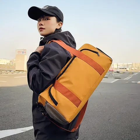 Borsone da Viaggio di Grande Capienza Tessuto Oxford Impermeabile Borsa Sportiva per Bagagli con Scomparto Scarpe Indipendente