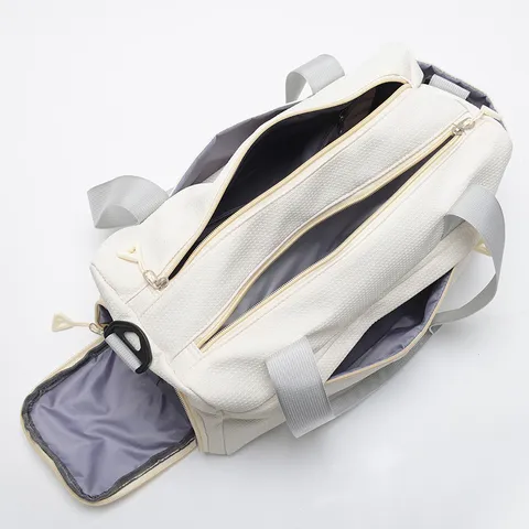 Large Capacity Nylon Sports Gym Bag With Wet Dry Separation Travel Handbag Casual Fitness Shoulder Bag For Women