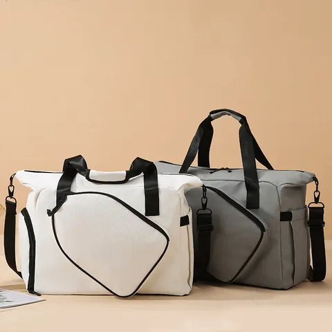 Borsa Sportiva di Grande Capienza Tessuto Oxford Impermeabile Borsa da Tennis Fitness Viaggio Gym Bag Con Scomparto Scarpe Indipendente