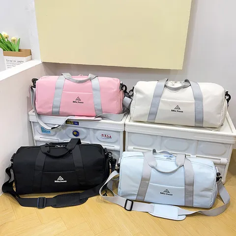 Kleine Oxford Stof Sport Sporttas Fitness Reistas Duffel Bag Nat en Droog Scheiding Schoenencompartiment Casual Schoudertas