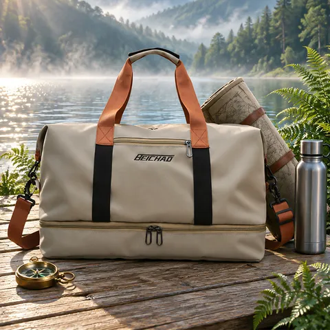 Grande Capacità Borsone da Viaggio Impermeabile Tessuto Oxford Palestra Borsa Con Separazione Umido Asciutto Scomparto Scarpe