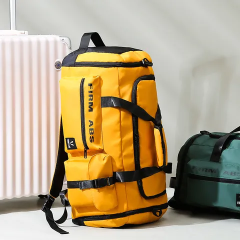 Zaino da Viaggio in Tessuto Oxford di Grande Capacità Borsa Multiuso Borsa Fitness Separazione Umido Secca Scomparto per Scarpe