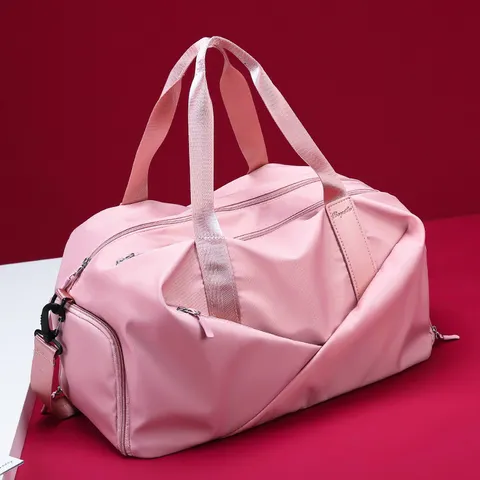 Borsone da Palestra Impermeabile in Tessuto Oxford Con Scomparto per Scarpe Separazione Asciutto Bagnato Borsa da Viaggio