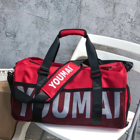 Grande Capacità Sport Palestra Borsa Impermeabile Allenamento Borsone Con Scomparto Scarpe Bagnato Asciutto Separazione Viaggio Borsa